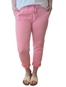 BESTSELGER GODBUKSA MED STRIKK OG SNØRING I LIVET. LOMMER OG SUPER PASSFORM.  BABYROSA