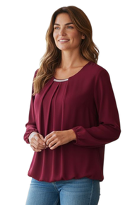 POPULÆR FÔRET TOPP MED CHIFFON ERMER OG STRASS PYNT I HALSEN ER TILBAKE. VIN