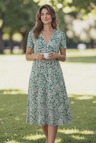 POPULÆR KJOLE FRA JOY`S MED EN UNIK PASSFORM OG GOD STRETCH. GRØNN