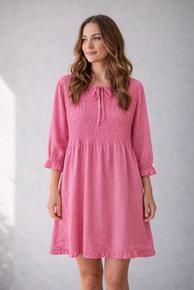 LEKKER LINKJOLE MED SMOCK OG KNYTING I HALSEN.  ROSA